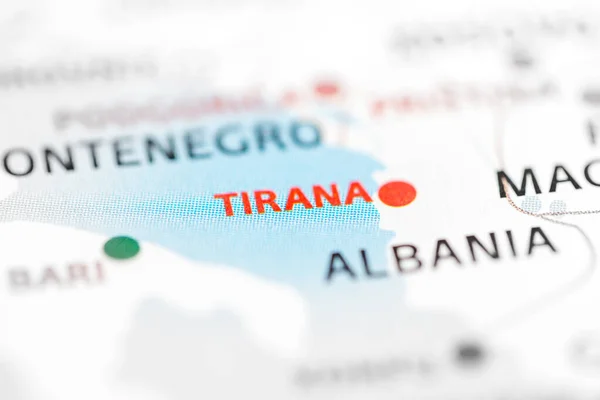 Tirana Albanien Kartan — Stockfoto