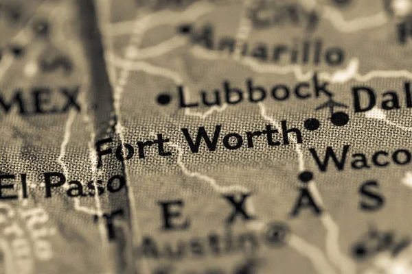 Fort Worth Teksas Usa Mapie — Zdjęcie stockowe