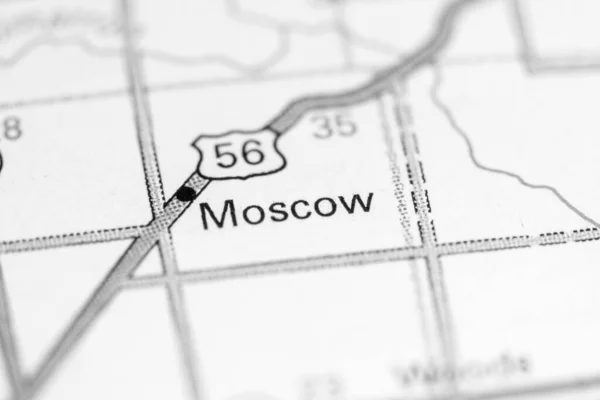 Moscovo Kansas Eua Sobre Mapa — Fotografia de Stock