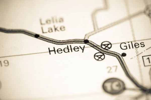 Hedley Texas Eua Sobre Mapa — Fotografia de Stock