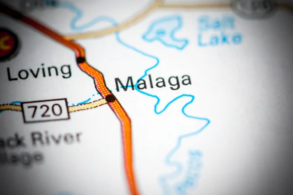 Малага Нью Мексико Сша Карте — стоковое фото
