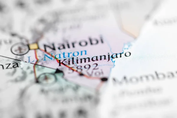 Kilimanjaro Kenia Mapa — Foto de Stock