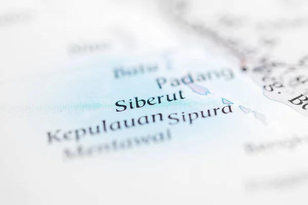 Siberut Indonesië Interactieve Kaart — Stockfoto