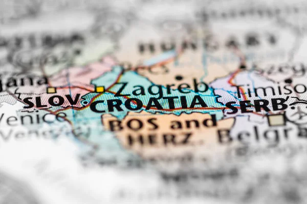Chorvatsko Mapě — Stock fotografie