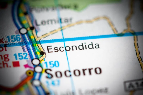 Escondida New Mexico Usa Map — 스톡 사진