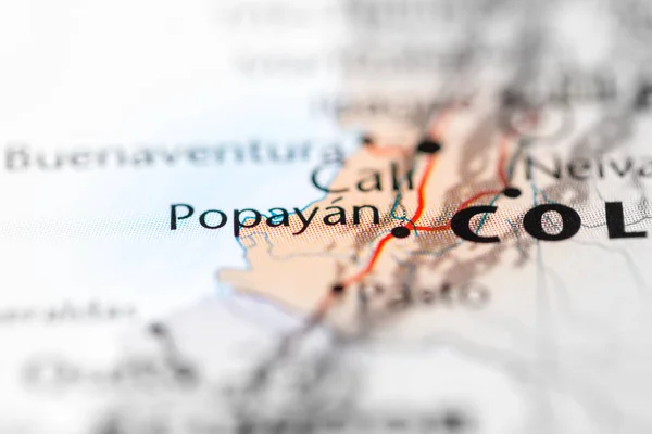 Popayán Colombia Mapa — Foto de Stock