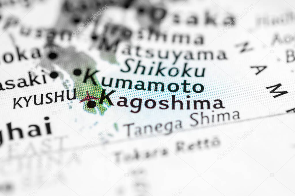 Kagoshima, Japan on the map