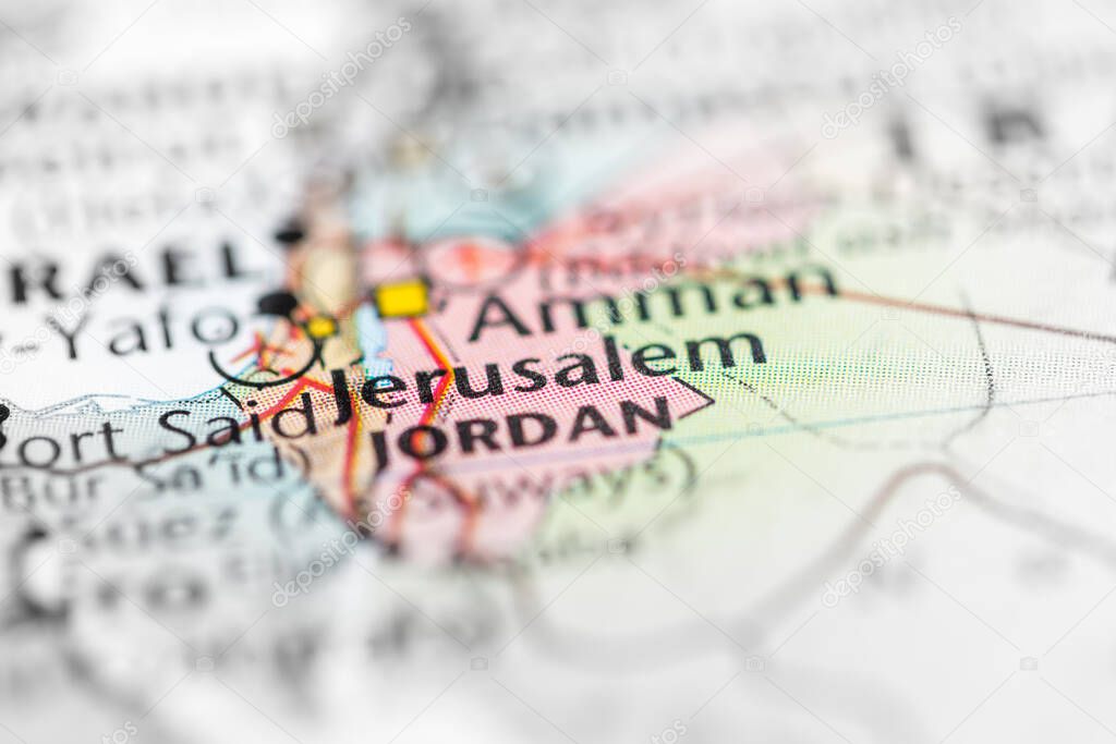 Jerusalem. Israel on the map