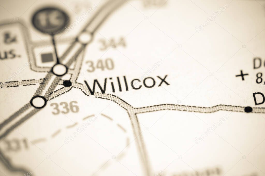 Willcox. Arizona. USA on a map