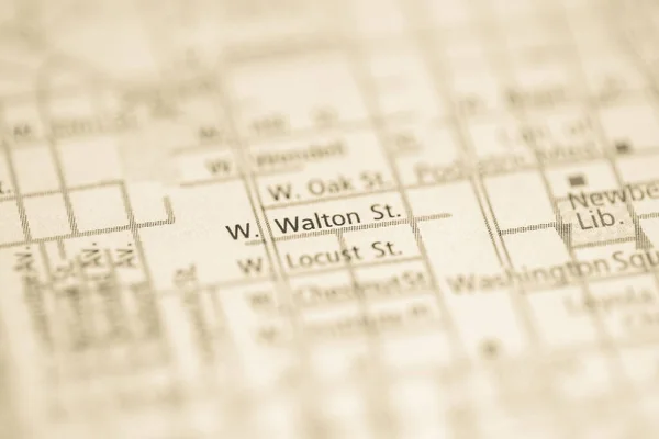 Walton Chicago Illinois Usa Mapa — Foto de Stock