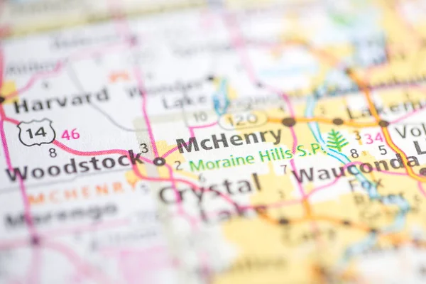 Mchenry Illinois Usa Map — Stock Photo, Image
