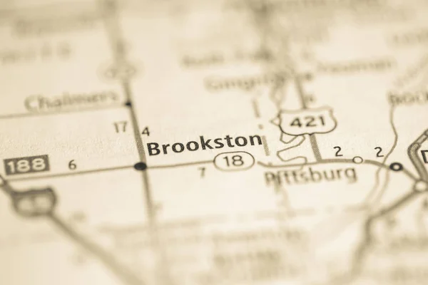Brookston Indiana Usa Mapa — Foto de Stock