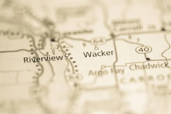 Wacker Illinois Eua Mapa — Fotografia de Stock