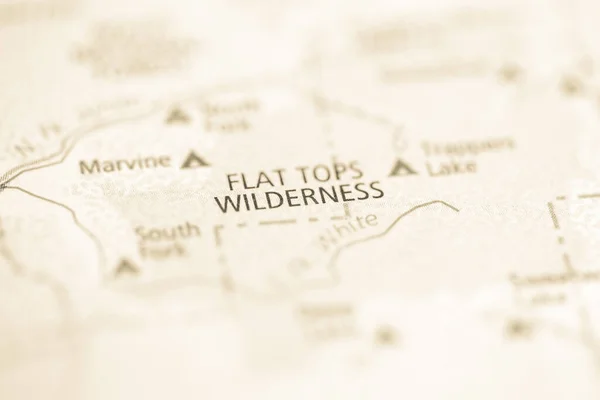 Flat Tops Wilderness Colorado Usa Map — Stock Photo, Image