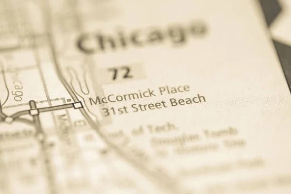 Mccormick Place Chicago Illinois Usa Auf Der Karte — Stockfoto