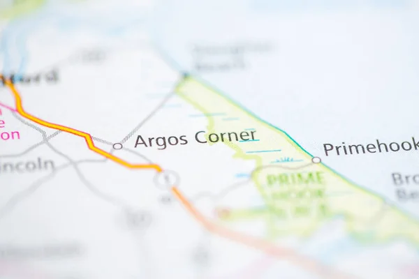 Argos Corner. Delaware. USA on the map
