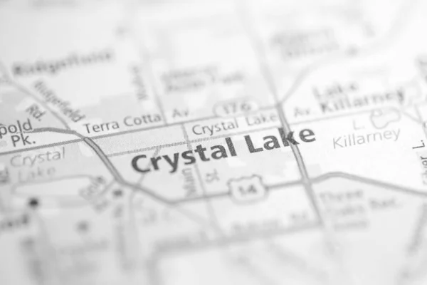 Kristal Göl Illinois Abd Haritada — Stok fotoğraf