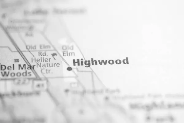Highwood Illinois Usa Mapa —  Fotos de Stock