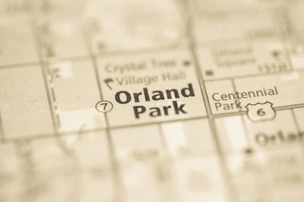 Orland Park Chicago Illinois Eua Mapa — Fotografia de Stock