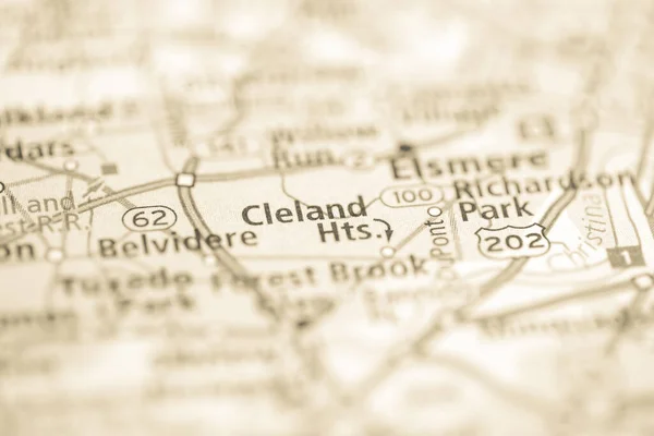 Cleland Heights Delaware Usa Mapa —  Fotos de Stock