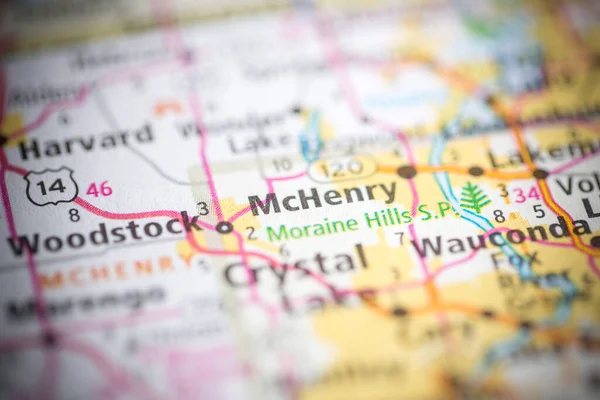 Mchenry Illinois Usa Map — Stock Photo, Image