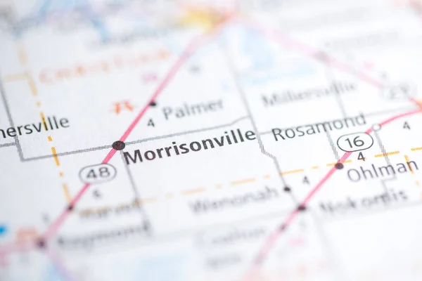 Morrisonville Illinois Abd Haritada — Stok fotoğraf