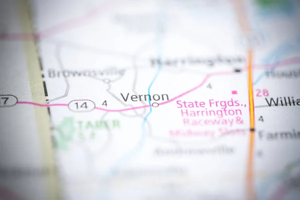 Vernon. Delaware. USA on the map