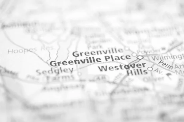 Greenville Place Delaware Eua Mapa — Fotografia de Stock