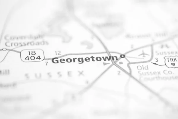 Georgetown. Delaware. USA on the map