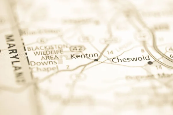 Kenton. Delaware. USA on the map