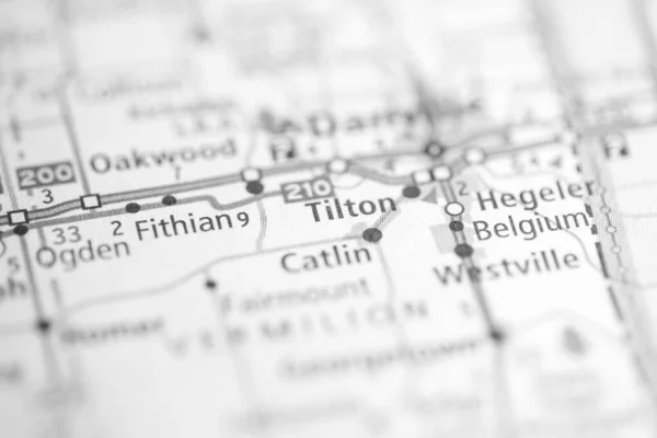 Stad Illinois Usa Interactieve Kaart — Stockfoto