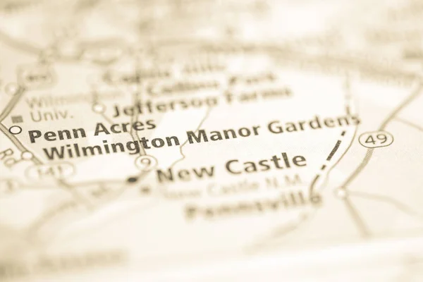 Wilmington Manor Gardens. Delaware. USA on the map
