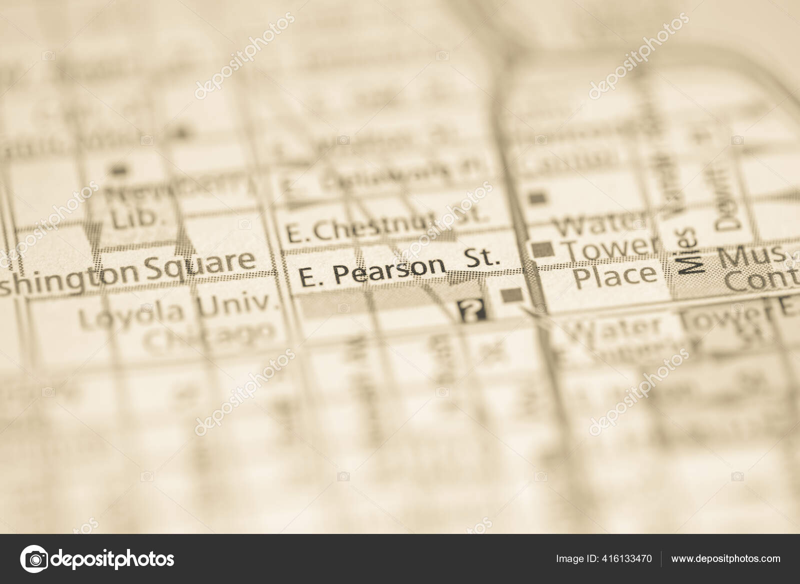 Pearson Chicago Illinois Usa Map Stock Photo by ©aliceinwonderland2020