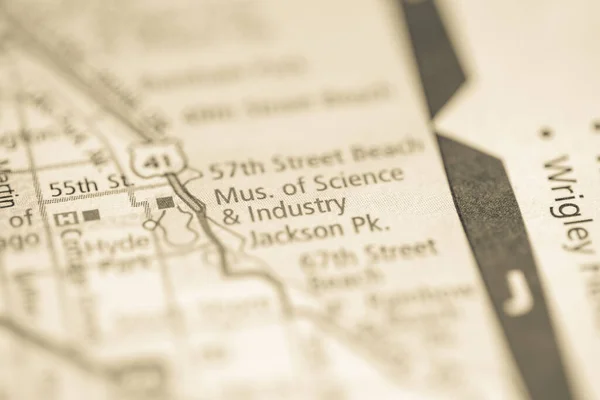 Museum Science Industry Chicago Illinois Usa Map — Stock Photo, Image