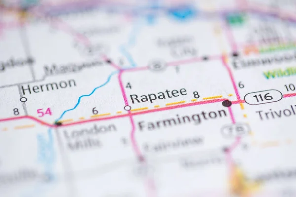 Rapatee 伊利诺伊州地图上的美国 — 图库照片