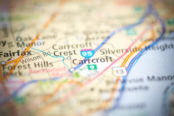 Carrcroft. Delaware. USA on the map
