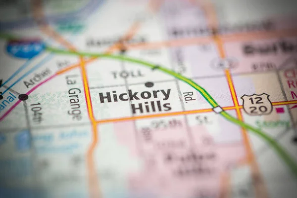 Hickory Hills Chicago Illinois Eua Mapa — Fotografia de Stock