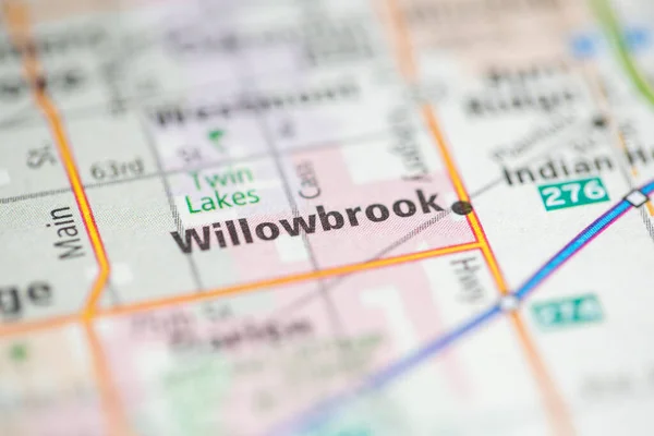 Willowbrook. Chicago. Illinois. USA on the map