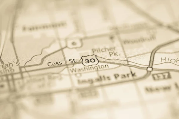 Väg Chicago Illinois Usa Kartan — Stockfoto