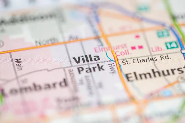 Villa Park. Chicago. Illinois. USA on the map