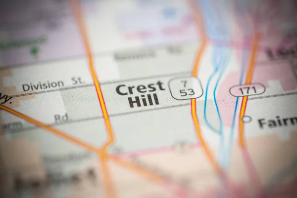 Crest Hill. Chicago. Illinois. USA on the map