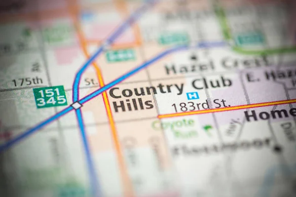 Country Hills Chicago Illinois Usa Mapa — Foto de Stock