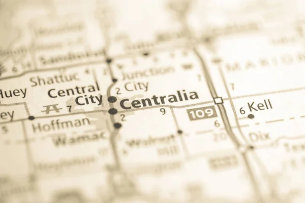 Centralia Illinois Stati Uniti Sulla Mappa — Foto Stock