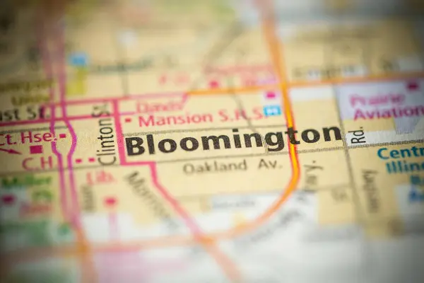 Bloomington Illinois Állam Usa Interaktív Térképen — Stock Fotó