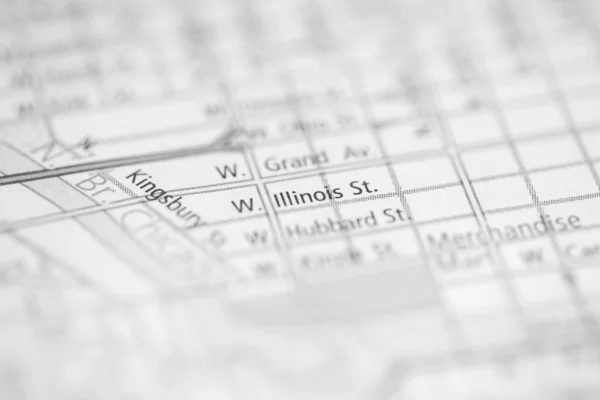 Illinois Chicago Illinois Usa Interactieve Kaart — Stockfoto