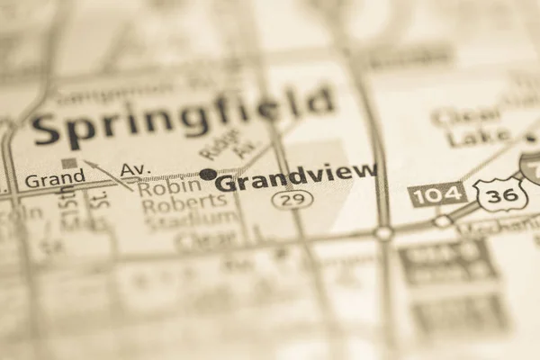 Grandview Indiana Eua Mapa — Fotografia de Stock