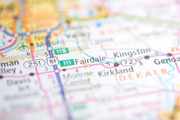 Fairdale Illinois Usa Mapa — Foto de Stock