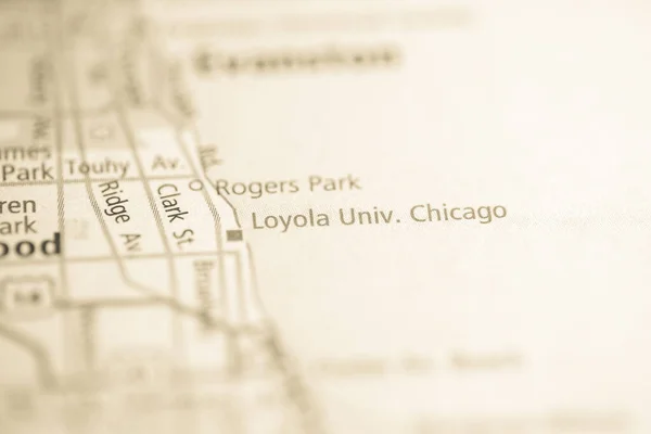 Loyola Universiteit Chicago Illinois Usa Interactieve Kaart — Stockfoto