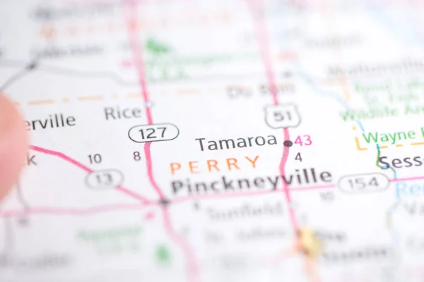 Tamaroa Illinois Eua Mapa — Fotografia de Stock