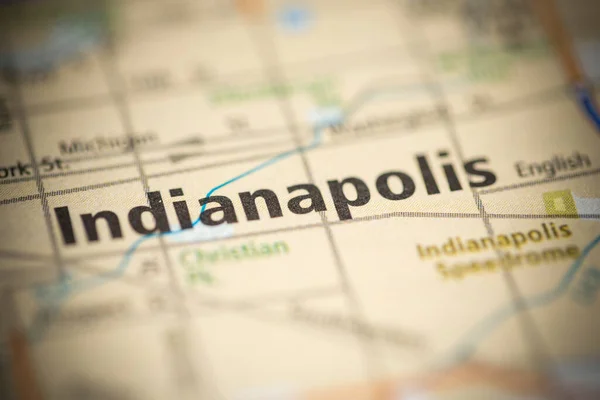 Indianapolisban Indianában Usa Interaktív Térképen — Stock Fotó